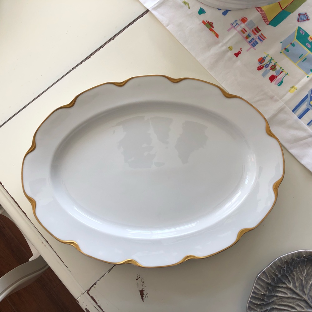 COPY - Large Haviland Limoges platter ‘Silver Anniversary’ pattern